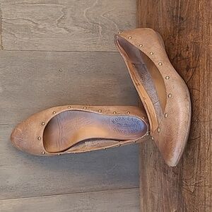 Kork-Ease Flats Women's sz 8  Violette Ballet Brown Leather Slip On Shoes